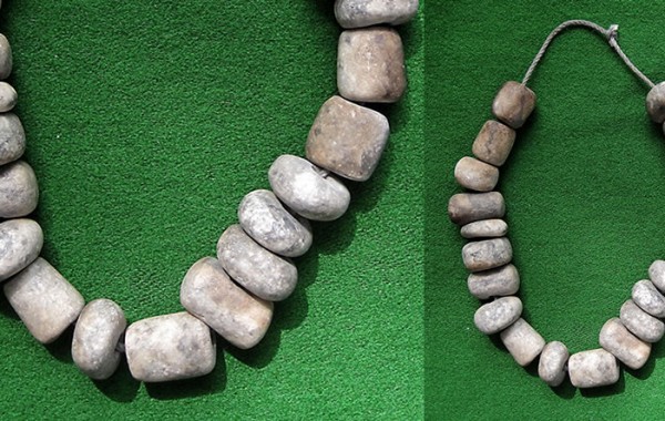 Necklace of stone beads
